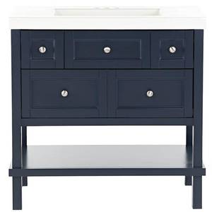 lot 10 image: Glacier Bay Ashland 37inx19x36.7 Bath Vanity In Blue Cultured Marble