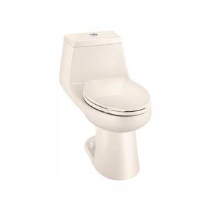 lot 42 image: GLACIER BAY 1-Piece 1.1 GPF1.6GPF High Efficiency Dual Flush Elongated Al-In-One Toilet