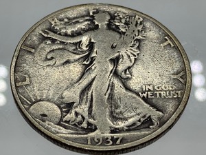 1937 Walking Liberty Half Dollar Coin