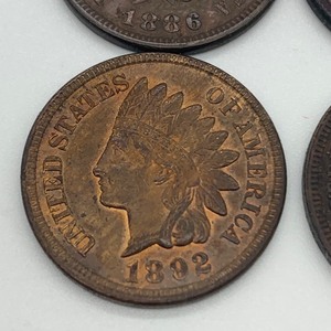 Four Indian Head Pennies