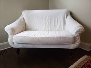 lot 65 image: Slip Cover Love Seat from Statesville Chair Company