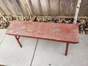 lot 71 image: Primitive Wooden Bench