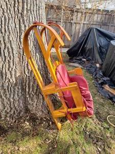lot 58 image: Classic Toddler Wood Sled by Lucky Burns
