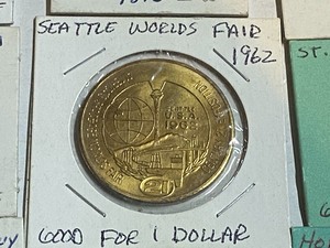 lot 50 image: 1 envelope of 9 various tokens pho...