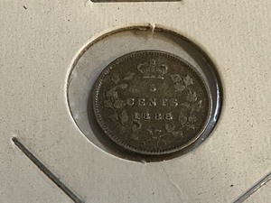 lot 71 image: Canada 1888 silver 5-cent...