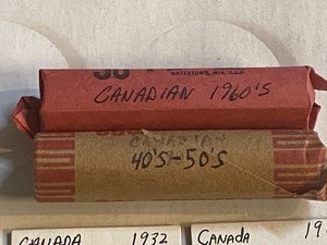 lot 78 image: (1) roll of Canadian cents from the...