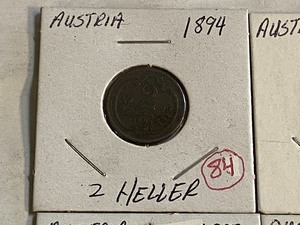 lot 84 image: Austria 1893, 1894, 1896, 1897 2 H...
