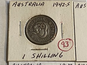 lot 93 image: Australia silver 1942-S 1 Shilling...
