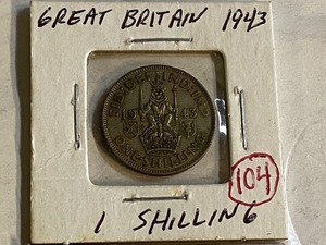 lot 104 image: Great Britain silver 1929 1 Shilli...