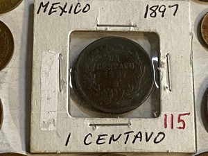 lot 115 image: Mexico 1897 1 Centavo plus 18 diff...