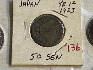 lot 136 image: Asia silver Japan Year 12(1923) 50...