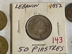 lot 143 image: Middle East silver Lebanon 1952 50...