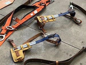 lot 22 image: Assorted Climbing Spikes -- Harness -- Etc