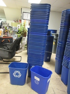 RUBBERMAID AND TENEX RECYCLE BINS