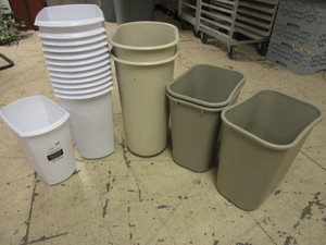 RUBBERMAID AND STERILITE  WASTE CONTAINERS