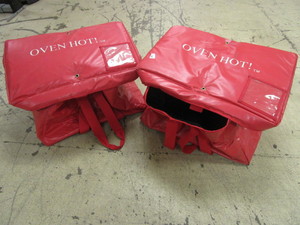 INSULATED OVEN HOT FOOD CARRIERSPIZZA BAGS, WITH HANDLES