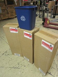 TOUGH GUY 3.5 GALLON DESK SIDE RECYCLE BINS - NEW