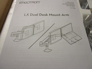 ERGOTRON LX DUAL STACKING DESK MOUNT ARM - NEW