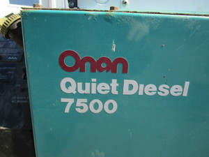 Onan 7500 Diesel Generator wInverter