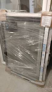 30x42 stationary window with black exterior and white interior