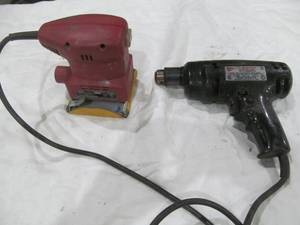 lot 244 image: Tool shop sander, WEN drill
