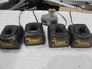 lot 242 image: Dewalt chargers, battery