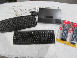 lot 339 image: Sony dvd player, keyboard, remotes