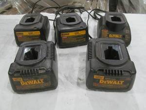 lot 427 image: Dewalt battery chargers