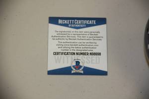 lot 5 image: TCU Horned Frogs Mini Helmet Josh Doctson BGS COA