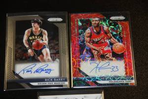 lot 64 image: NBA Legends Autograph Basketball Card Lot  3 Cards