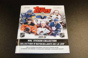 lot 109 image: 2019-20 Topps NHL Sticker Books Lot with Retail Display  14 Books
