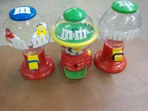 lot 45 image: M & M Candy Dispenser- 9 tall...