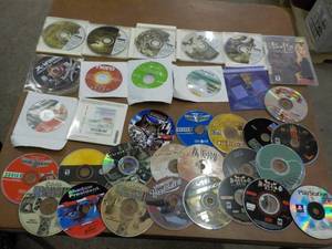 lot 77 image: DVDs, and Games in a Wood Box Dco...