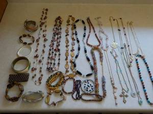 lot 131 image: Costume Necklaces and Bracelet...
