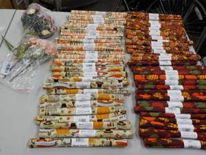 lot 215 image: Fall Fat Squares Material...