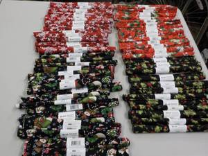 lot 216 image: Xmas Fat Squares material...