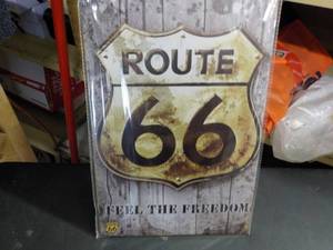 lot 217 image: Route 66  8 x 12 Metal Sign...