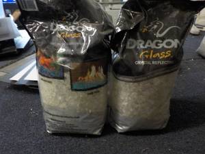 lot 244 image: 2 - 10 lb. Bags Dragon Glass...