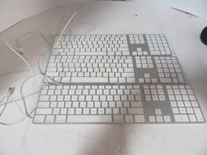Lot of 3 Apple Keyboards wfull number pads