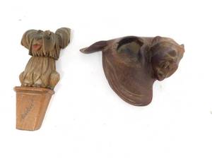 lot 28 image: Two Vintage Wooden Decorations