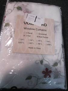 lot 14 image: Rod Pocket Window Curtains 63 inch...