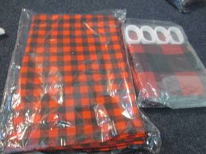 lot 31 image: Shower Curtains with Hooks, 4 Place...