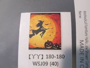 lot 100 image: 2 Halloween Shower Curtains...