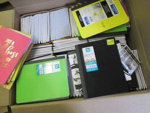 lot 110 image: XL Box of Poly Composition Books...