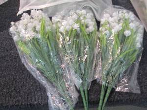 lot 121 image: 5- 3pks White Artificial Flowers...