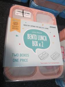 lot 125 image: 2 Sets Lunch Box Set of 2 Leakproof...