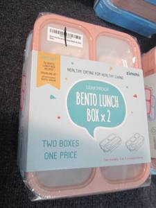 lot 127 image: 2 Sets Lunch Box Set of 2 Leakproof...