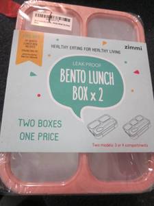 lot 133 image: 2 Sets Lunch Box Set of 2 Leakproof...