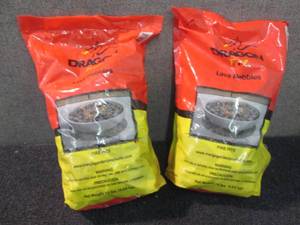 lot 178 image: 2 - 10 Lb BagsBlack Lava Pebbles Re...
