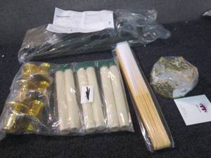 lot 200 image: Shelf Kit, Fan, Birthday Crown, 6 F...